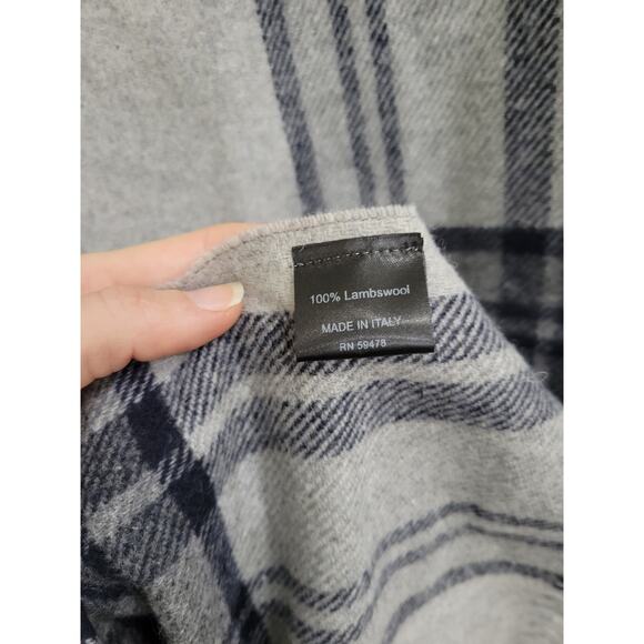 Italian Woollen Treasures Luxury 100% Lambswool Scarf Fringe Plaid‎ - NEW - Picture 7 of 8